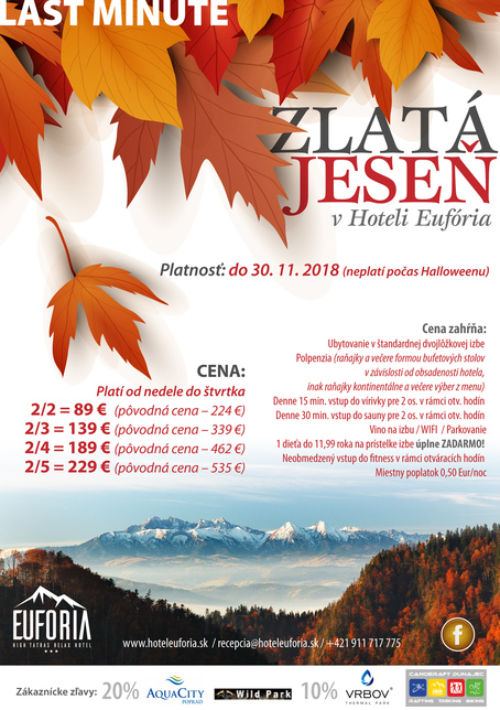 Lastminute jesen v Euforii